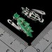 Сережки. Натуральний смарагд. Срібло 925. С6756