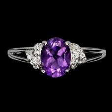 Каблучка. Натуральний аметист. Срібло 925. К6758