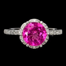 Каблучка. Натуральний топаз рожевий. Срібло 925. К6759