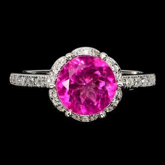 Каблучка. Натуральний топаз рожевий. Срібло 925. К6759