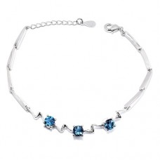 Браслет. Натуральний топаз Лондон. Срібло 925. Б6760