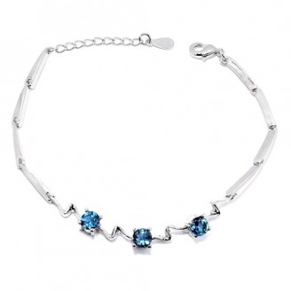 Браслет. Натуральний топаз Лондон. Срібло 925. Б6760