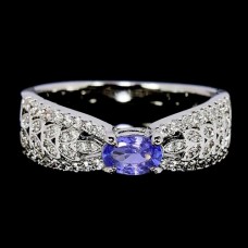 Каблучка. Натуральний танзаніт. Срібло 925. К6769