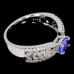 Каблучка. Натуральний танзаніт. Срібло 925. К6769