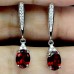 Сережки. Натуральний гранат. Срібло 925. С6773