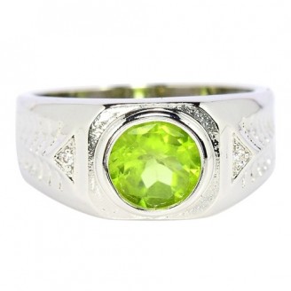 Каблучка. Натуральний перидот. Срібло 925. К6789