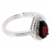 Каблучка. Натуральний гранат. Срібло 925. К6792