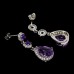 Сережки. Натуральний аметист. Срібло 925. С6805