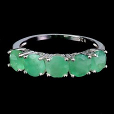 Каблучка. Натуральний смарагд. Срібло 925. К6817