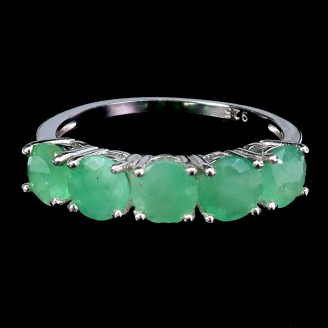 Каблучка. Натуральний смарагд. Срібло 925. К6817