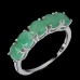 Каблучка. Натуральний смарагд. Срібло 925. К6817