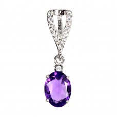 Підвіска. Натуральний аметист. Срібло 925. П6818