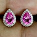 Сережки. Натуральний топаз рожевий. Срібло 925. С6820