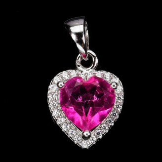 Підвіска. Натуральний топаз рожевий. Срібло 925. П6821