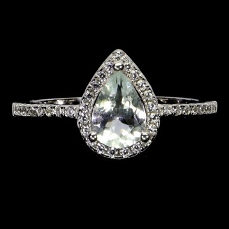 Каблучка. Натуральний аквамарин. Срібло 925. К6826