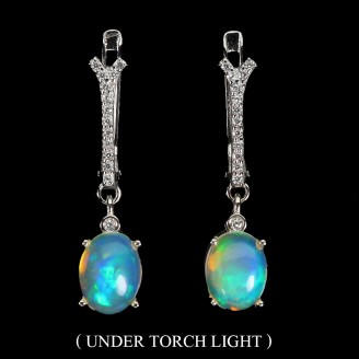 Сережки. Натуральний опал. Срібло 925. С6827