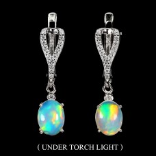 Сережки. Натуральний опал. Срібло 925. С6839