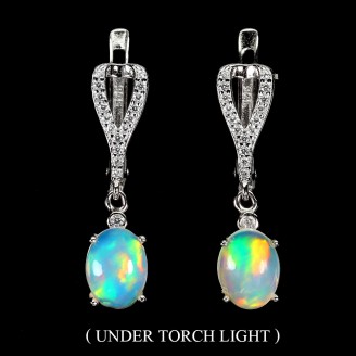 Сережки. Натуральний опал. Срібло 925. С6839