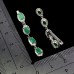 Сережки. Натуральний смарагд. Срібло 925. С6840