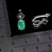 Сережки. Натуральний смарагд і шпінель. Срібло 925. С6871