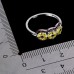 Каблучка. Натуральний сапфір жовтий, сапфір синій і рубін. Срібло 925. К6926