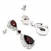 Сережки. Натуральний гранат. Срібло 925. С6938