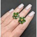 Сережки. Натуральний хром діопсид, цитрин і перидот. Срібло 925. С7004