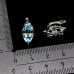 Сережки. Натуральний топаз і шпінель. Срібло 925. С7005