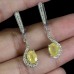Сережки. Натуральний сапфір жовтий. Срібло 925. С7006