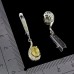 Сережки. Натуральний сапфір жовтий. Срібло 925. С7006
