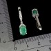 Сережки. Натуральний смарагд. Срібло 925. С7020