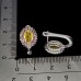 Сережки. Натуральний сапфір жовтий. Срібло 925. С7022