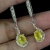 Сережки. Натуральний сапфір жовтий. Срібло 925. С7028