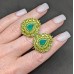 Сережки. Натуральний агат, перидот і гранат цаворит. Срібло 925. С7061