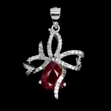 Підвіска. Натуральний рубін. Срібло 925. П7123