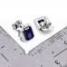 Сережки. Натуральний сапфір. Срібло 925. С7202