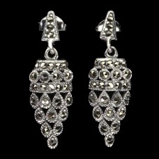 Сережки. Натуральний марказит. Срібло 925. С7203