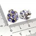 Сережки. Натуральний іоліт і сапфір. Срібло 925. С7204