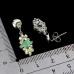 Сережки. Натуральний смарагд, перидот і сапфір. Срібло 925. С7220