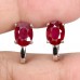 Сережки. Натуральний рубін. Срібло 925. С7300