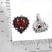Сережки. Натуральний гранат. Срібло 925. С7378