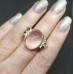 Handmade! Кольцо. Натуральный розовый кварц. Серебро 925. К9758